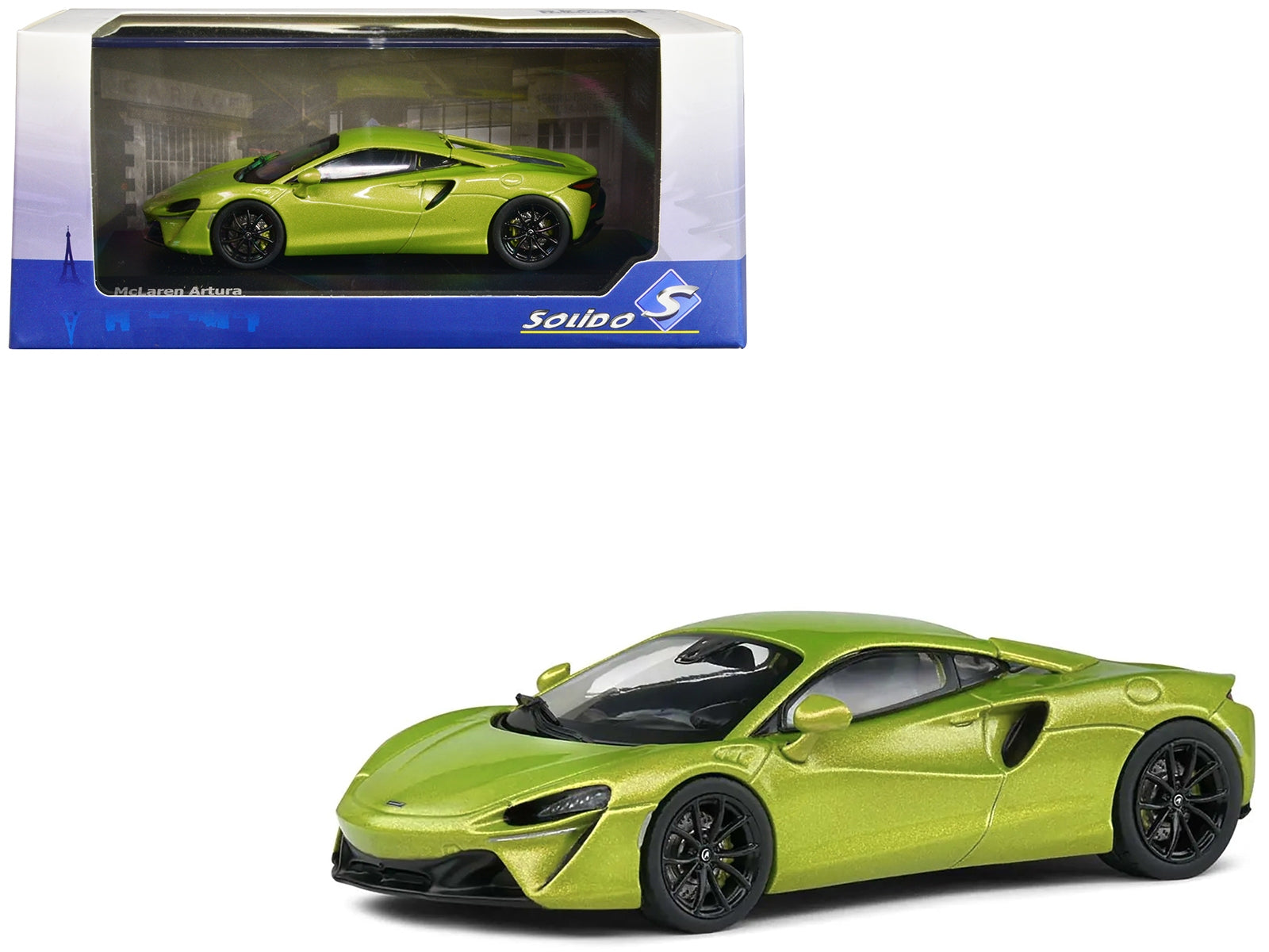 McLaren Artura Hybrid Supercar Light Green Metallic 1/43 Diecast Model Car by Solido Solido