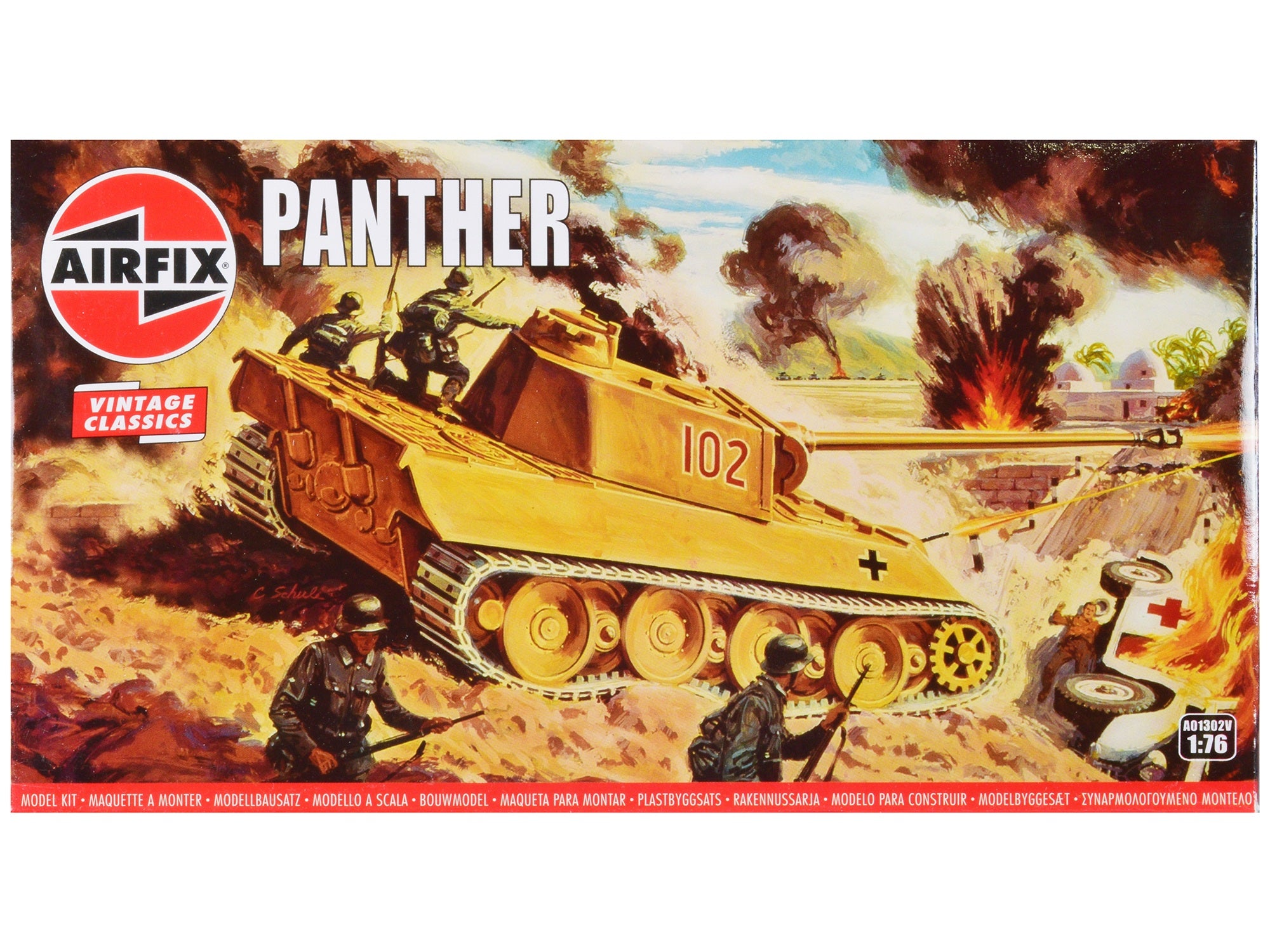 Level 2 Model Kit German Panther Tank 1/76 Plastic Model Kit by Airfix Airfix