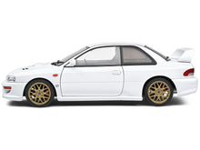 Load image into Gallery viewer, 1998 Subaru Impreza 22B RHD (Right Hand Drive) Pure White with Gold Wheels 1/18 Diecast Model Car by Solido Solido
