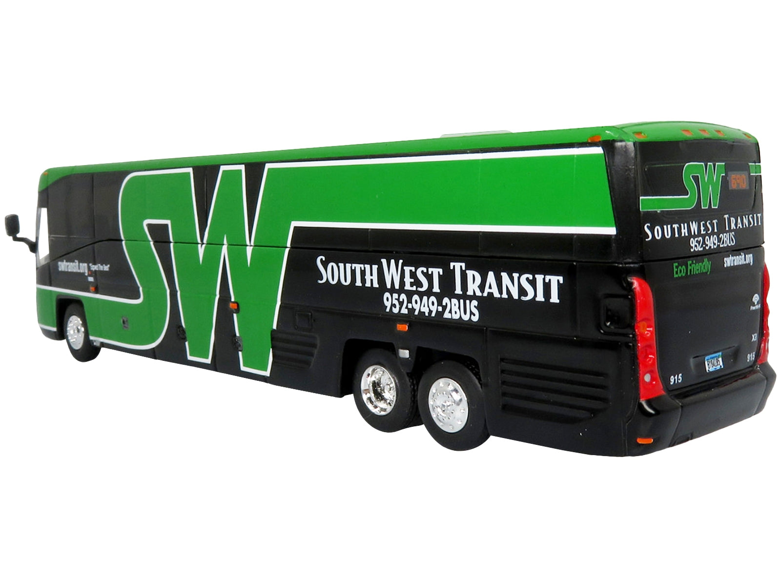 MCI D45 CRT LE Coach Bus South West Transit "690 Westbound" "The Bus & Motorcoach Collection" 1/87 Diecast Model by Iconic Replicas Iconic Replicas