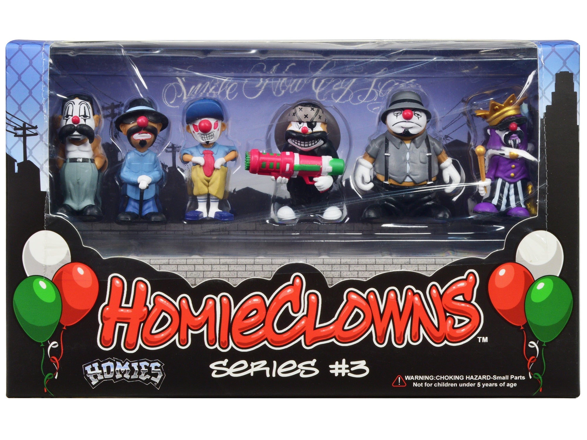 "HomieClowns" Series 3 2-Inch Figures Set of 6 Pieces by Homies Homies