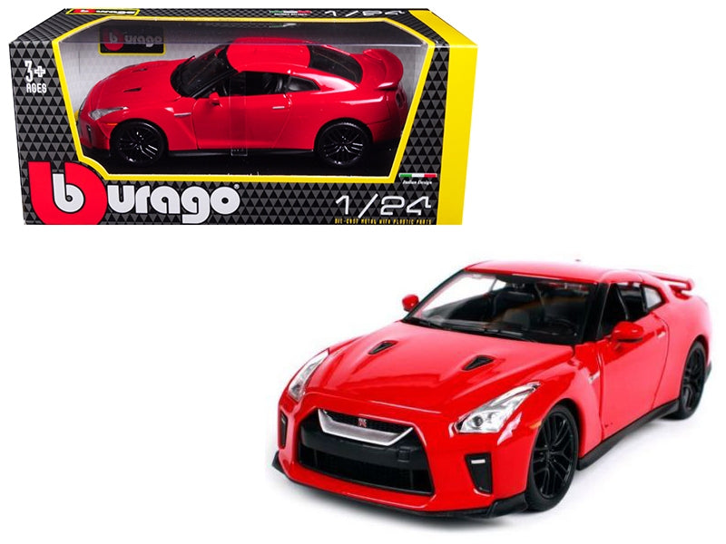 2017 Nissan GT-R R35 Red 1/24 Diecast Car Model by BBurago Bburago