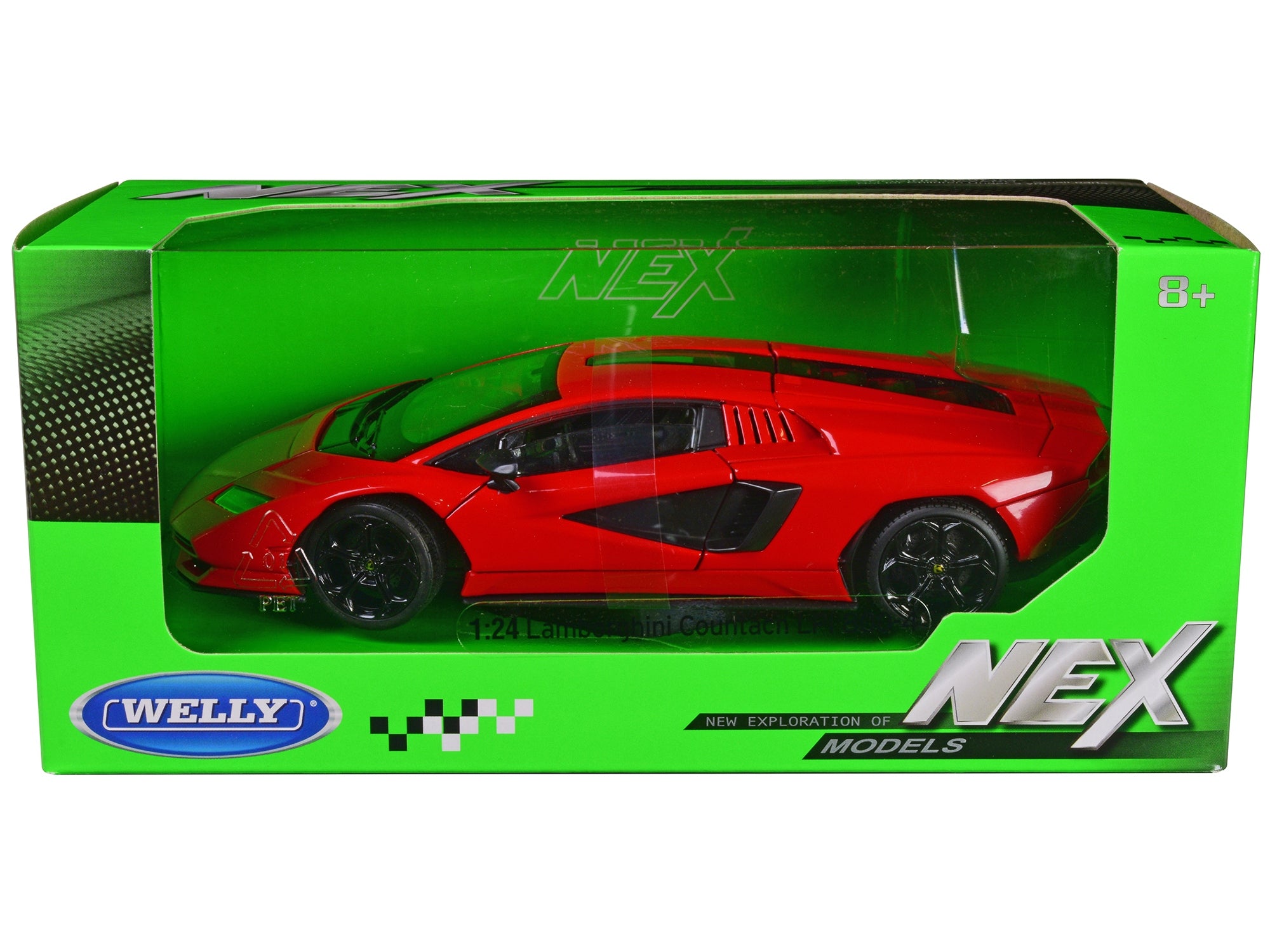 Lamborghini Countach LPI 800-4 Red "NEX Models" Series 1/24 Diecast Model Car by Welly Welly