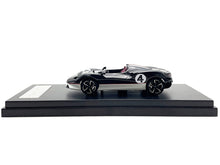 Load image into Gallery viewer, McLaren Elva Convertible #4 Carbon Black with White and Red Stripes 1/64 Diecast Model Car by LCD Models LCD Models
