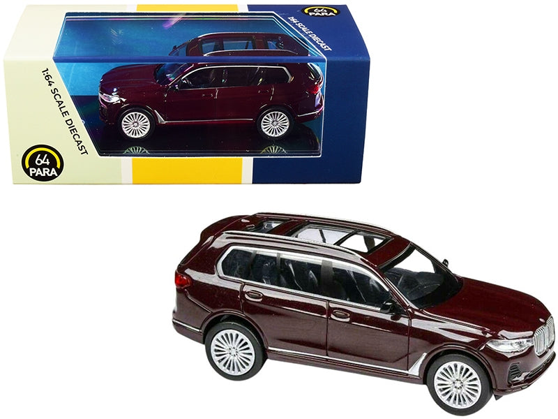 BMW X7 Ametrine Red Metallic 1/64 Diecast Model Car by Paragon Paragon