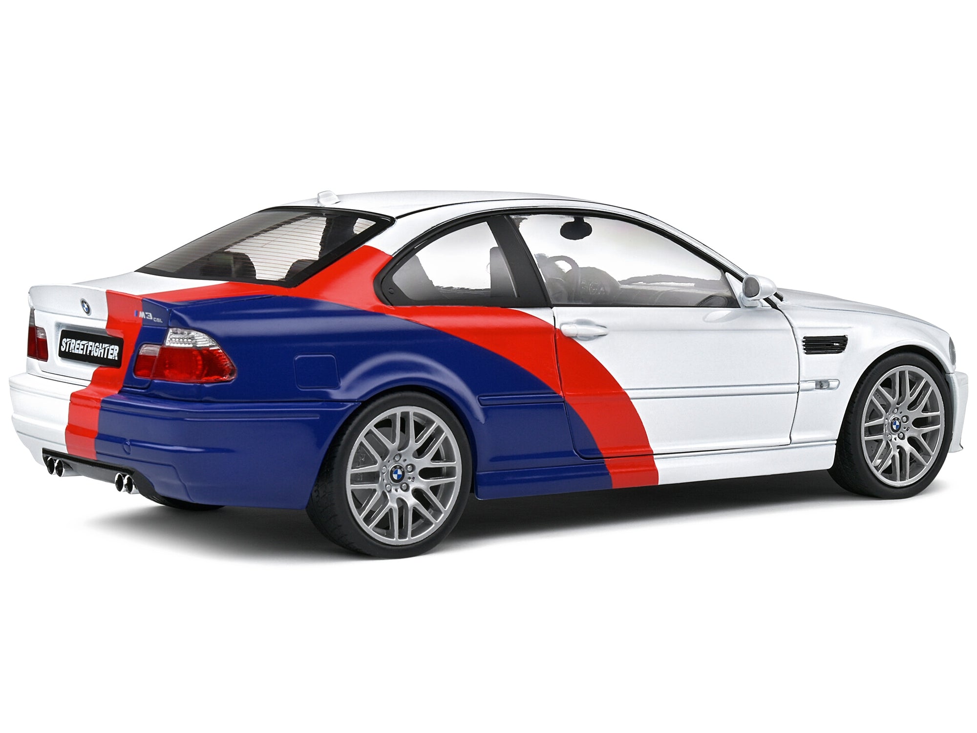 2000 BMW E46 M3 "Streetfighter" White with Blue and Red Graphics 1/18 Diecast Model Car by Solido Solido