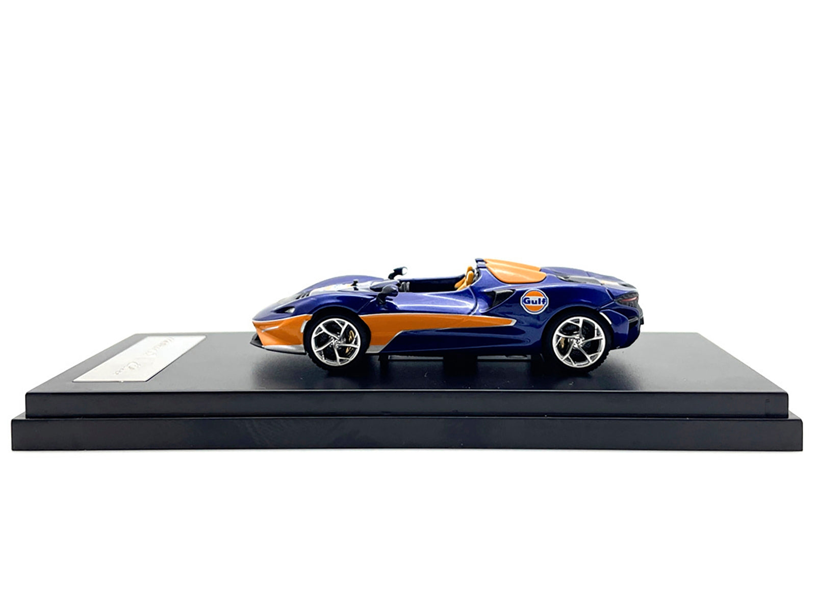 McLaren Elva Convertible Dark Blue Metallic with Orange Accents "Gulf Oil" 1/64 Diecast Model Car by LCD Models LCD Models