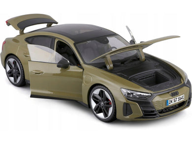 2022 Audi RS e-tron GT Dark Green with Sunroof 1/18 Diecast Model Car by Bburago Bburago