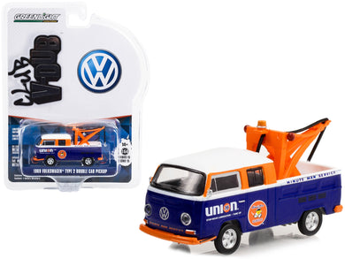 1969 Volkswagen Double Cab Pickup Tow Truck Blue and White 