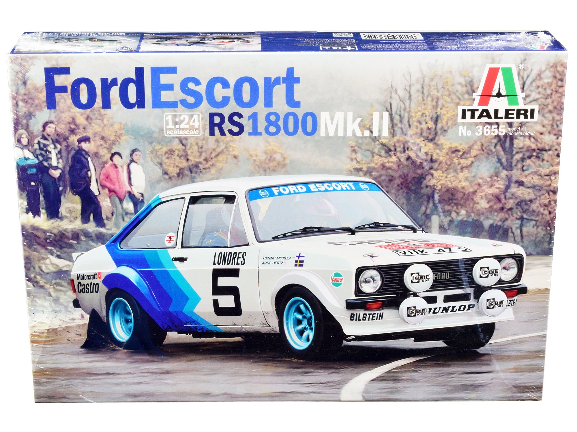 Skill 2 Model Kit Ford Escort RS 1800 Mk.II #5 Rallye Monte Carlo (1979) 1/24 Scale Model by Italeri Italeri