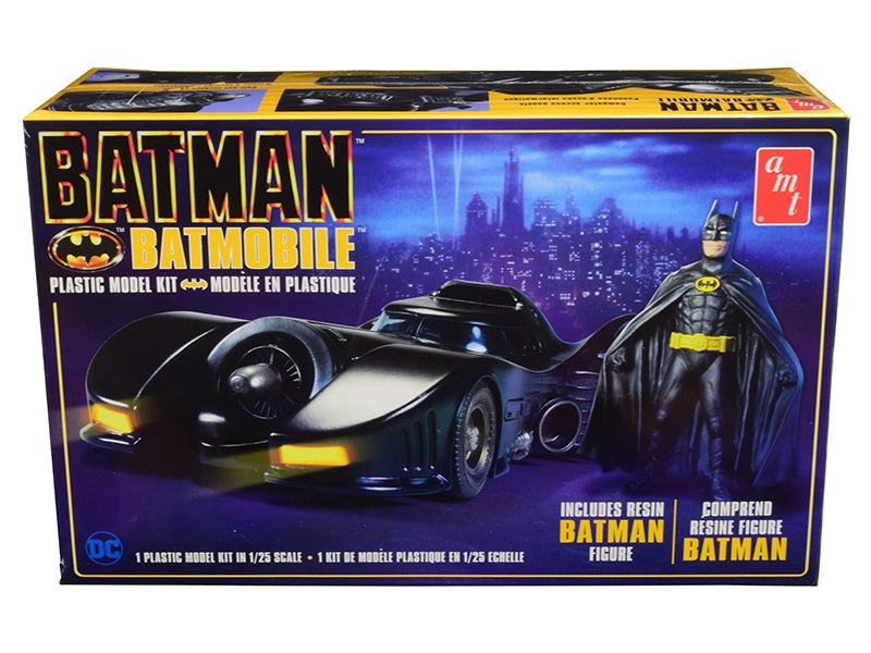 Skill 2 Model Kit Batmobile with Resin Batman Figurine "Batman" (1989)  1/25 Scale Model by AMT AMT