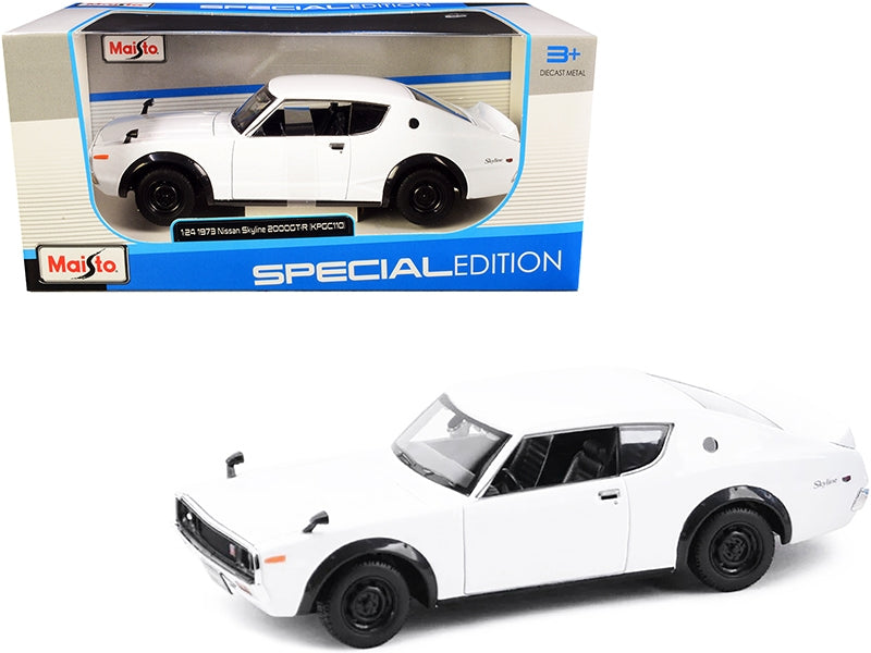 1973 Nissan Skyline 2000GT-R (KPGC110) White "Special Edition" Series 1/24 Diecast Model Car by Maisto Maisto