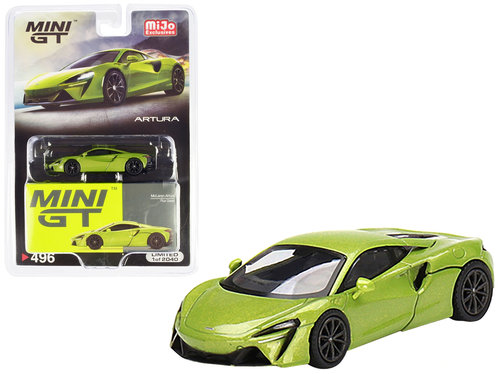 McLaren Artura Flux Green Metallic Limited Edition to 2040 pieces Worldwide 1/64 Diecast Model Car by True Scale Miniatures True Scale Miniatures