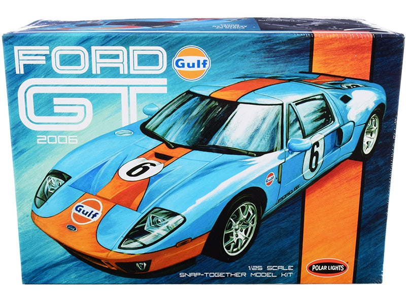 Skill 2 Snap Model Kit 2006 Ford GT "Gulf Oil" 1/25 Scale Model by Polar Lights Polar Lights