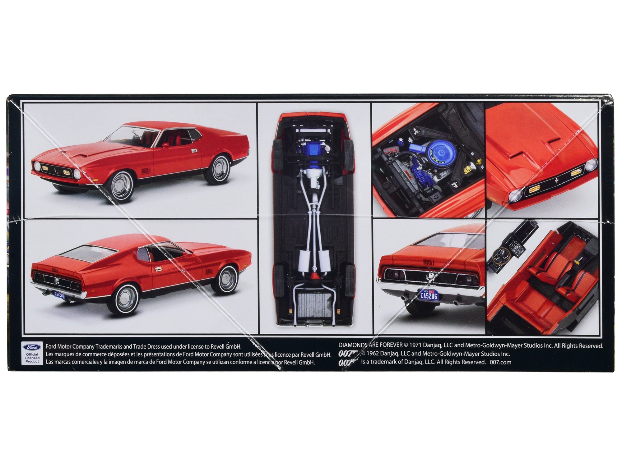 Level 4 Model Kit 1971 Ford Mustang Mach 1 James Bond 007 "Diamonds Are Forever" (1971) Movie 1/25 Scale Model by Revell Revell