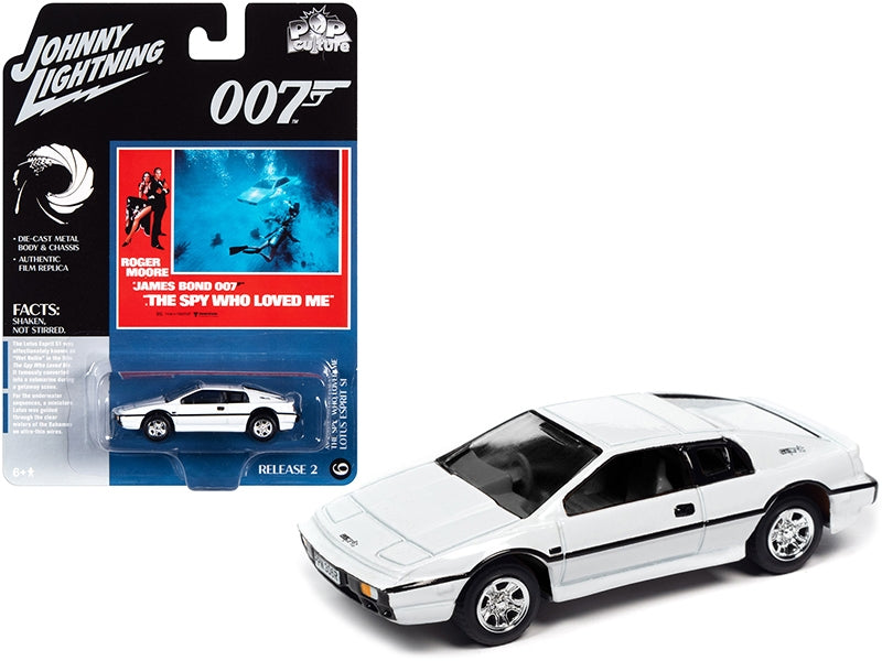 Lotus Esprit S1 White (James Bond 007) "The Spy Who Loved Me" (1977) Movie "Pop Culture" Series 1/64 Diecast Model Car by Johnny Lightning Johnny Lightning