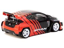 Load image into Gallery viewer, Toyota &quot;Pandem&quot; Yaris RHD (Right Hand Drive) Black and Red &quot;ADVAN&quot; Livery &quot;Hobby43&quot; Series 1/43 Diecast Model Car by Tarmac Works Tarmac Works
