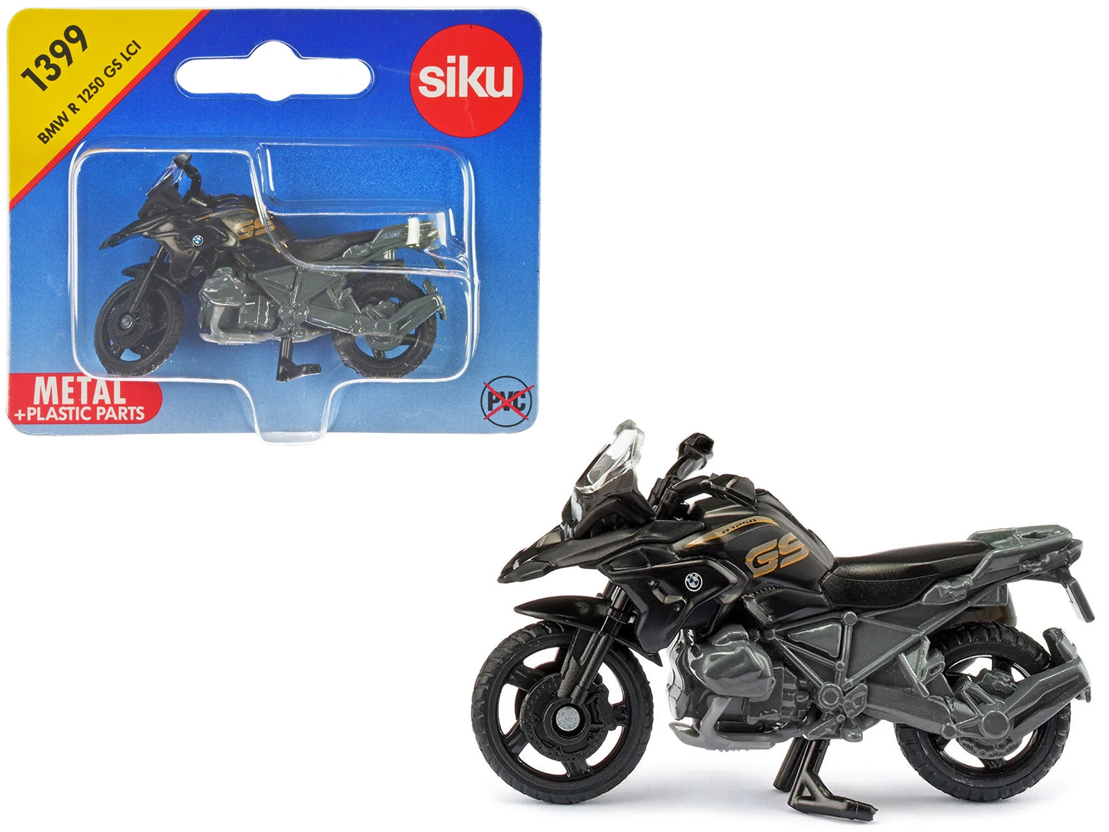 BMW R1250 GS LCI Motorcycle Black and Gray Diecast Model by Siku SIKU