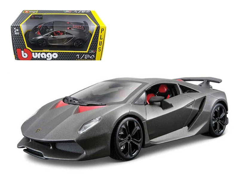 Lamborghini Sesto Elemento Matt Grey 1/24 Diecast Car Model by Bburago Bburago