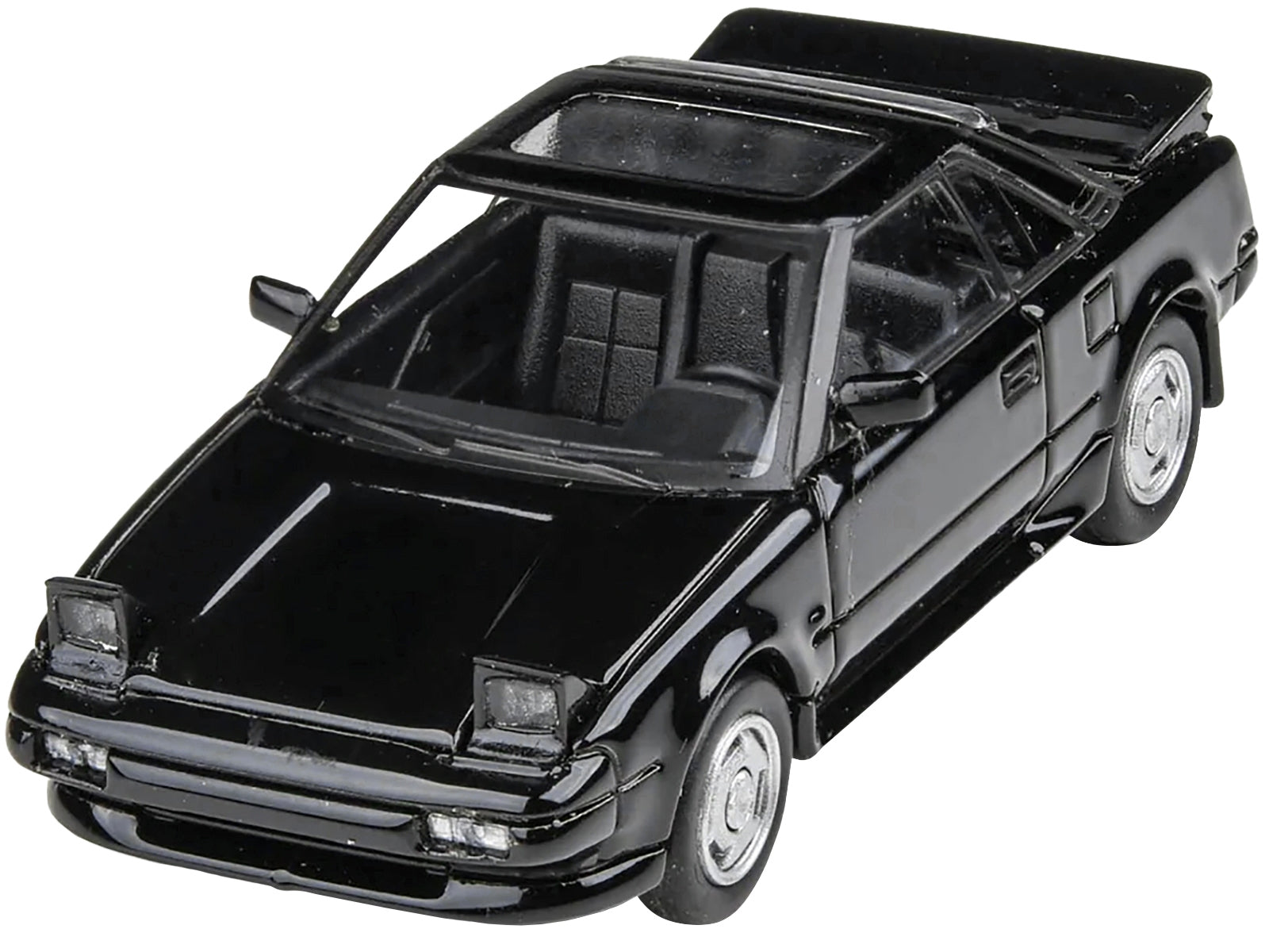 1985 Toyota MR2 MK1 Black Metallic with Sunroof 1/64 Diecast Model Car by Paragon Models Paragon