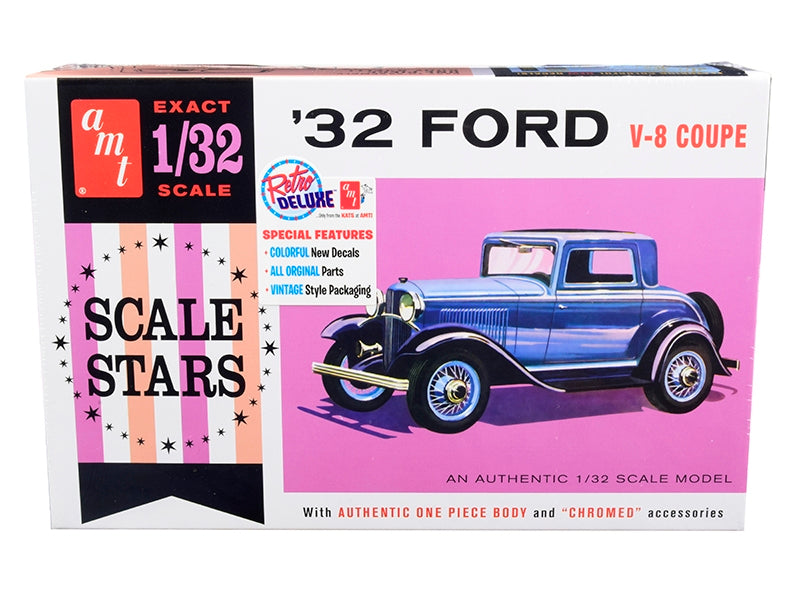 Skill 2 Model Kit 1932 Ford V-8 Coupe "Scale Stars" 1/32 Scale Model by AMT AMT