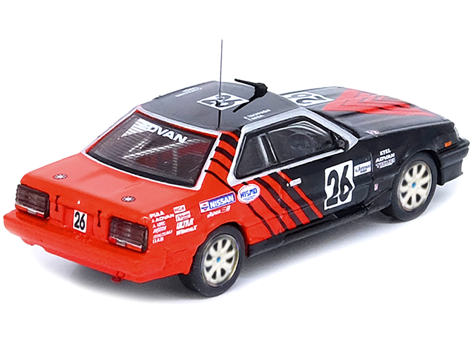 Nissan Skyline 2000 RS-X Turbo (DR30) RHD (Right Hand Drive) #26 Kenji Takahashi - Takao Wada "Advan" JTC "All Japan Touring Car Championship" (1987) 1/64 Diecast Model Car by Inno Models Inno Models