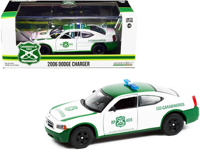 2006 Dodge Charger Police Car White and Green 