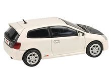 Load image into Gallery viewer, 2001 Honda Civic Type R EP3 White with Carbon Hood 1/64 Diecast Model Car by Paragon Models Paragon
