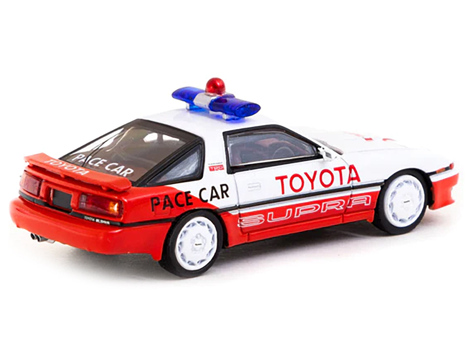 Toyota Supra RHD (Right Hand Drive) White and Red "Pace Car" "Hobby64" Series 1/64 Diecast Model Car by Tarmac Works Tarmac Works