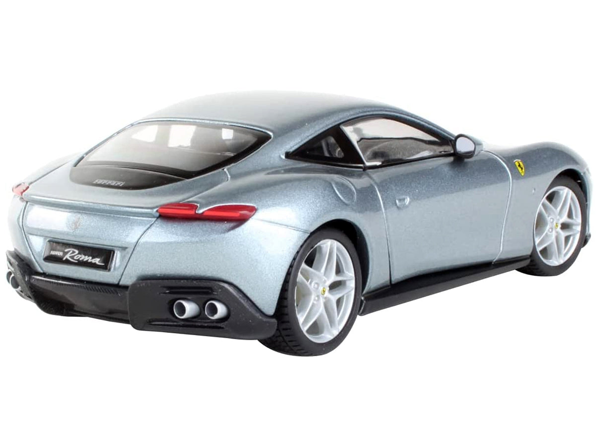 Ferrari Roma Gray Metallic "Race + Play" Series 1/24 Diecast Model Car by Bburago Bburago