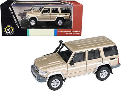 2014 Toyota Land Cruiser 76 Vintage Gold Metallic 1/64 Diecast Model Car by Paragon Models Paragon