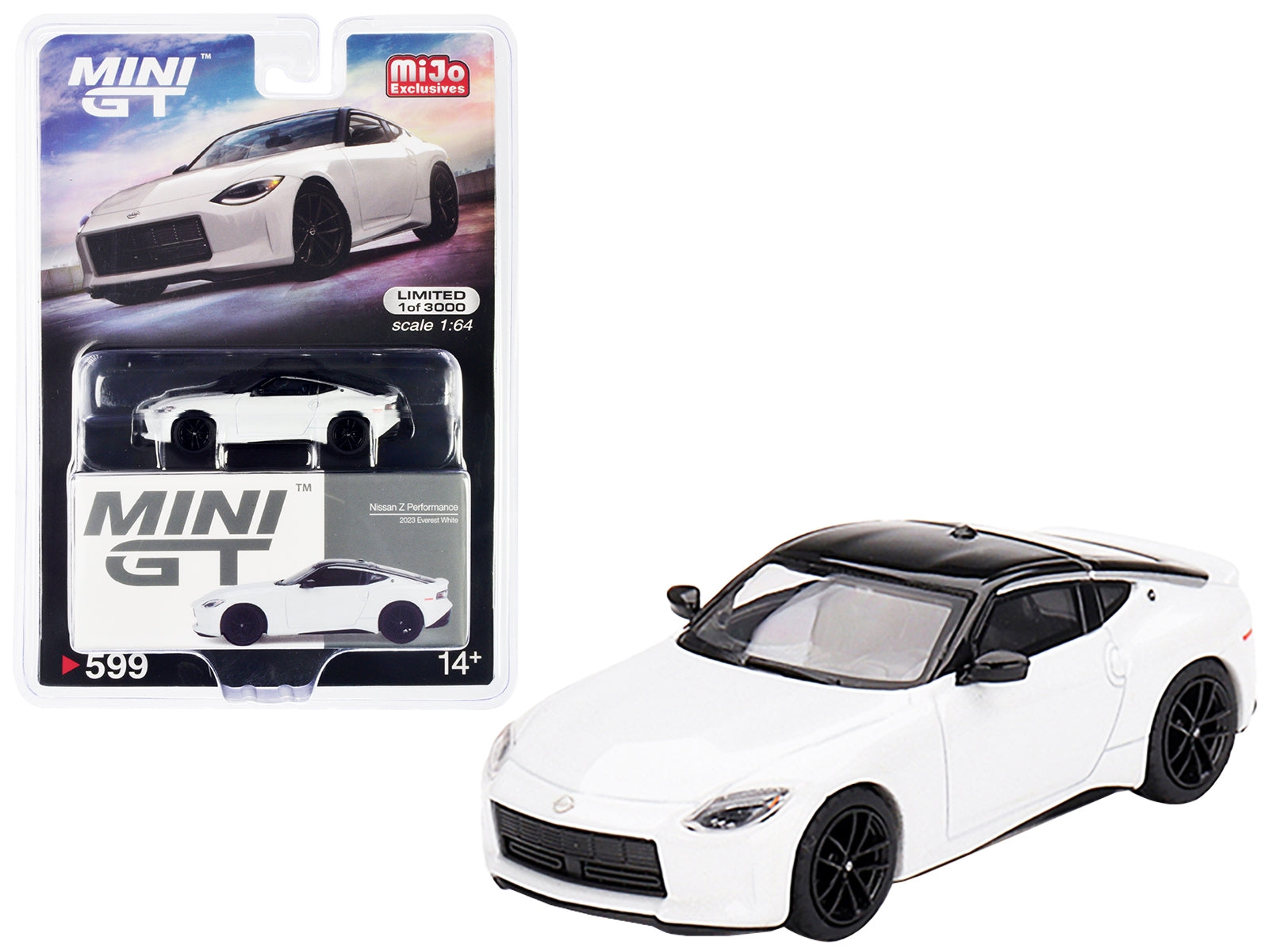 2023 Nissan Z Performance Everest White Metallic with Black Top Limited Edition to 3000 pieces Worldwide 1/64 Diecast Model Car by True Scale Miniatures True Scale Miniatures