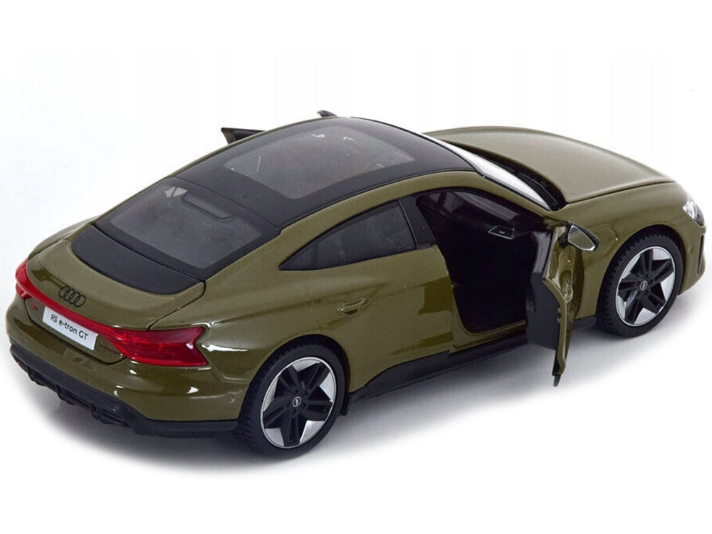 2022 Audi RS e-Tron GT Dark Green with Black Top and Sunroof "Special Edition" Series 1/25 Diecast Model Car by Maisto Maisto