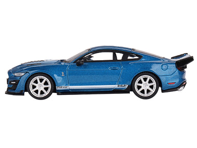 Shelby GT500 Dragon Snake Concept Ford Performance Blue Metallic with White Stripes Limited Edition to 4200 pieces Worldwide 1/64 Diecast Model Car by True Scale Miniatures True Scale Miniatures