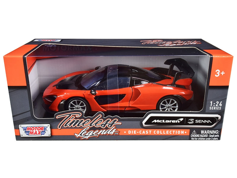 McLaren Senna Orange Metallic and Black "Timeless Legends" 1/24 Diecast Model Car by Motormax Motormax