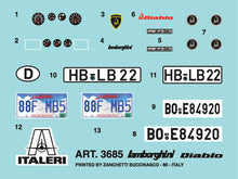 Load image into Gallery viewer, Skill 3 Model Kit Lamborghini Diablo 1/24 Scale Model by Italeri Italeri
