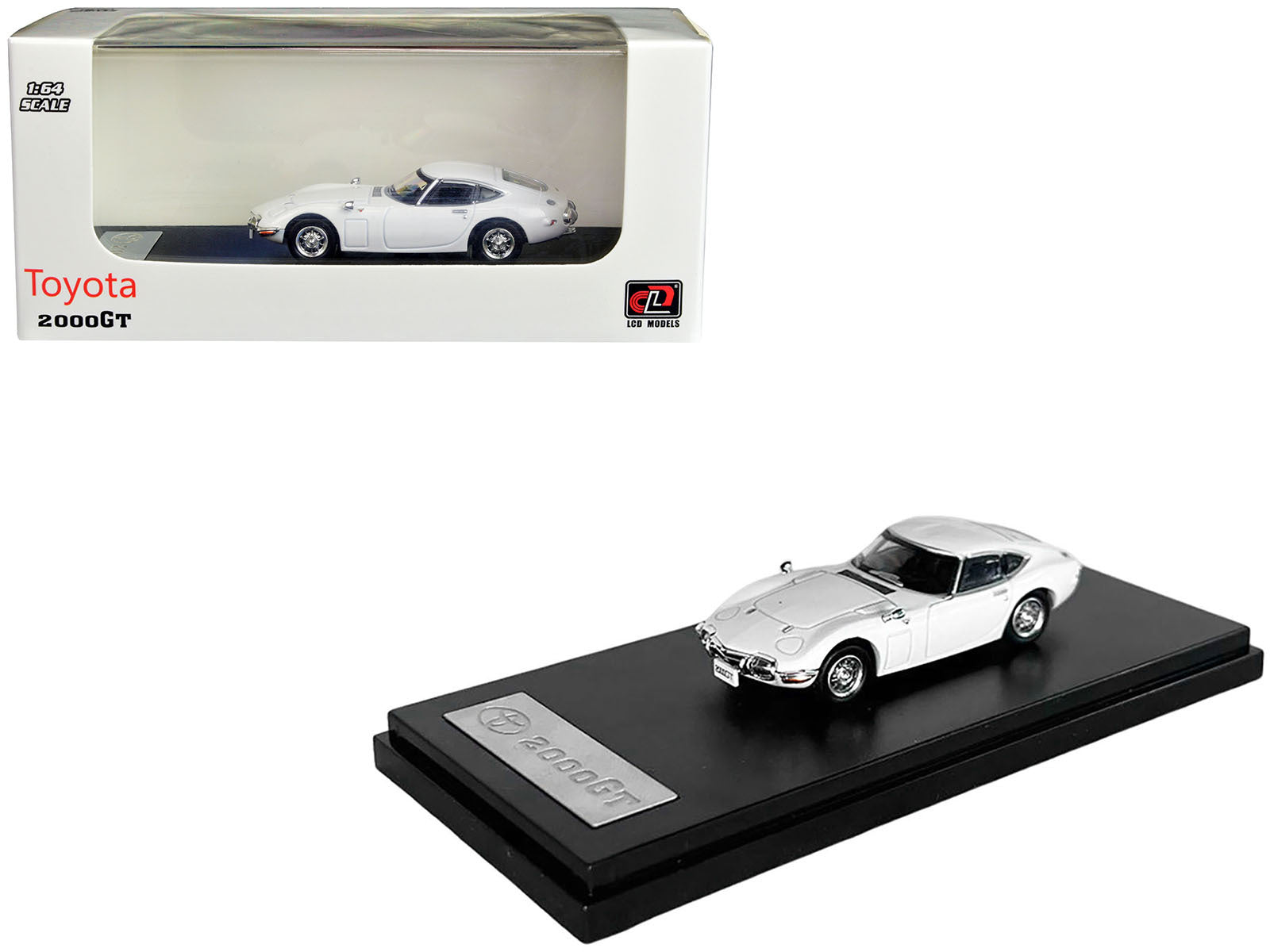 Toyota 2000GT White 1/64 Diecast Model Car by LCD Models LCD Models