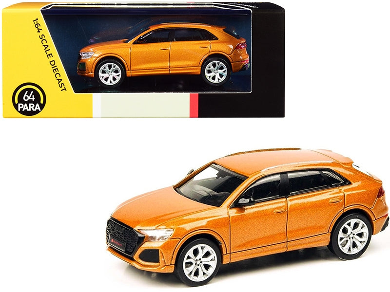 Audi RS Q8 Dragon Orange Metallic 1/64 Diecast Model Car by Paragon Paragon