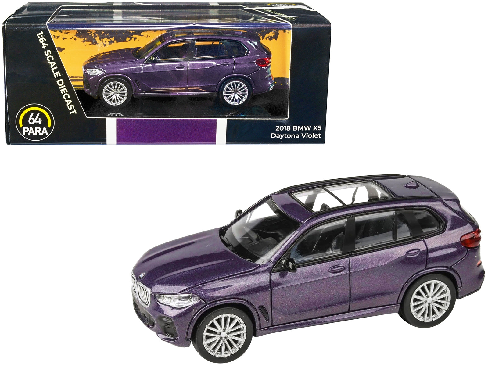 2018 BMW X5 Daytona Violet Metallic with Sunroof 1/64 Diecast Model Car by Paragon Models Paragon