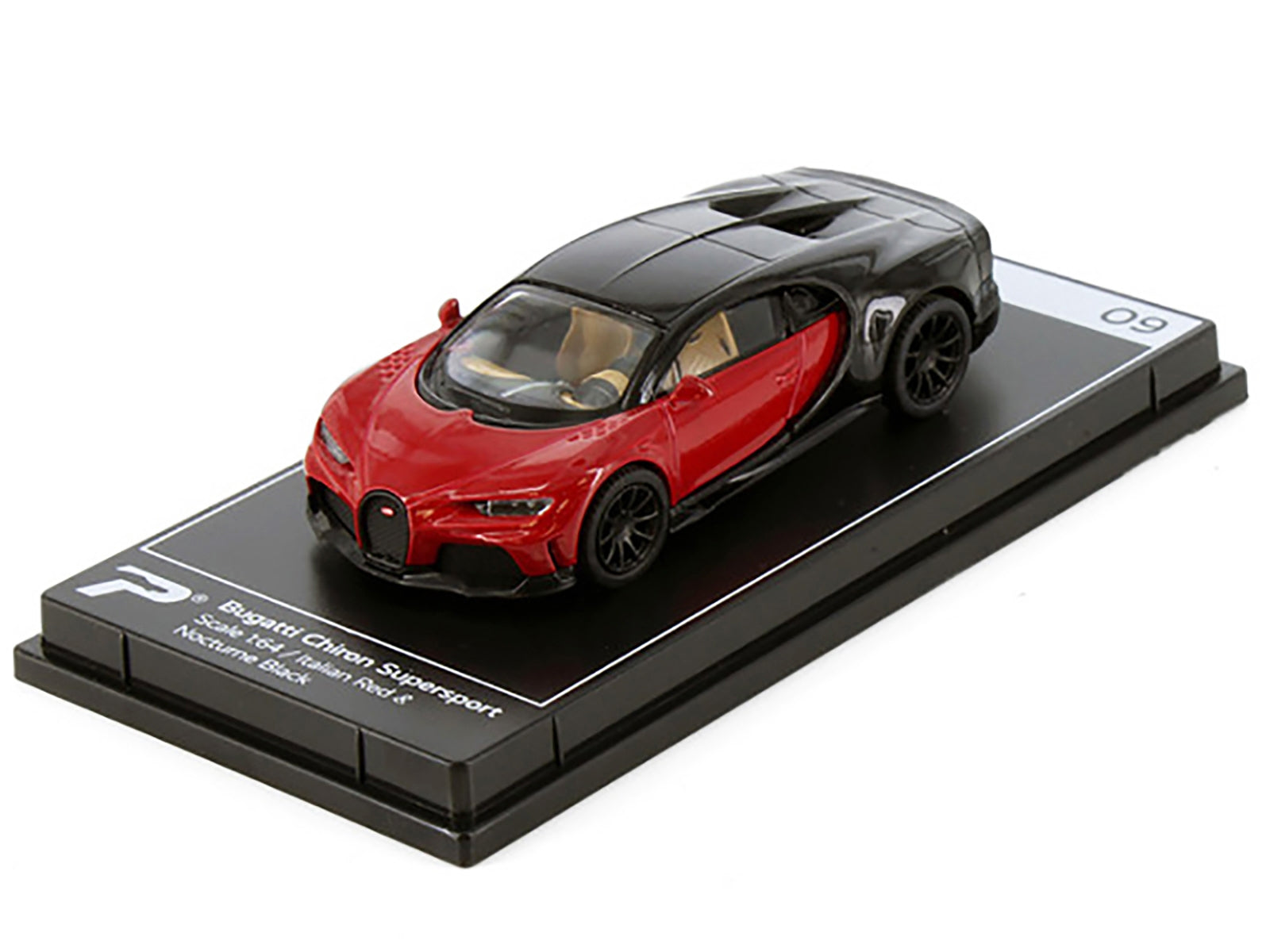 Bugatti Chiron Supersport Italian Red and Nocturne Black "Hypercar League Collection" 1/64 Diecast Model Car by PosterCars PosterCars