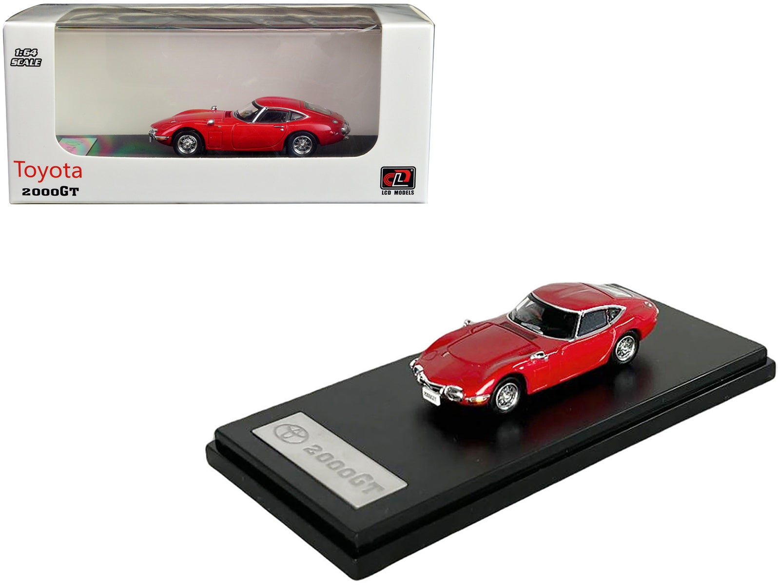 Toyota 2000GT RHD (Right Hand Drive) Red 1/64 Diecast Model Car by LCD Models LCD Models