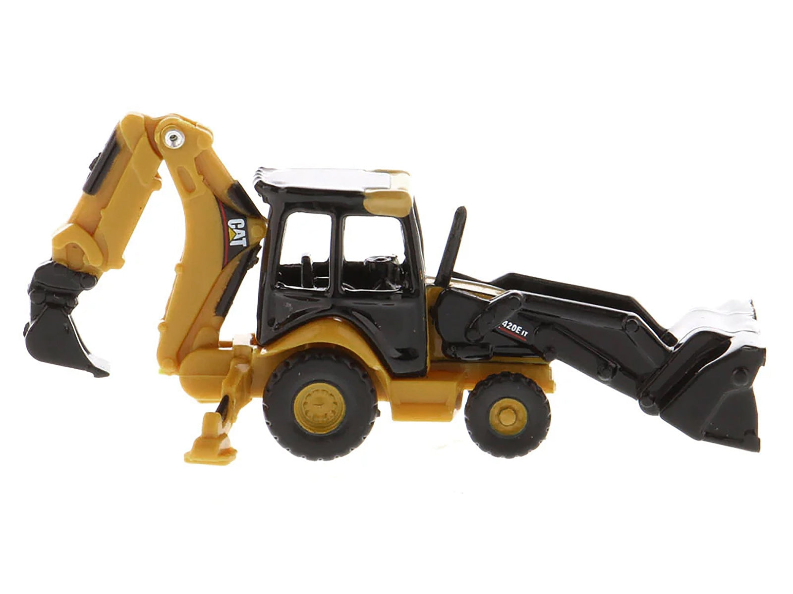 CAT Caterpillar 420E Backhoe Loader Yellow "Micro-Constructor" Series Diecast Model by Diecast Masters Diecast Masters