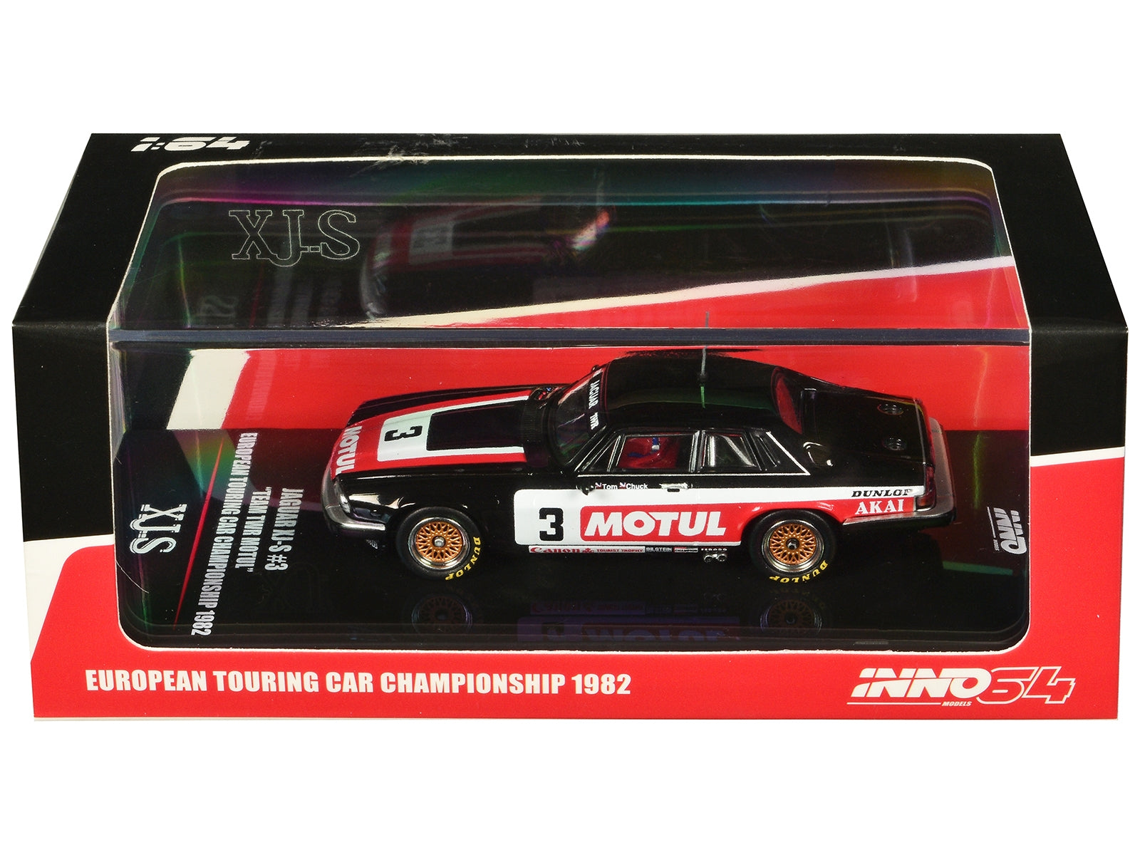 Jaguar XJ-S RHD (Right Hand Drive) #3 Tom Walkinshaw - Chuck Nicholson "Team TWR Motul" ETCC (European Touring Car Championship) (1982) 1/64 Diecast Model Car by Inno Models Inno Models