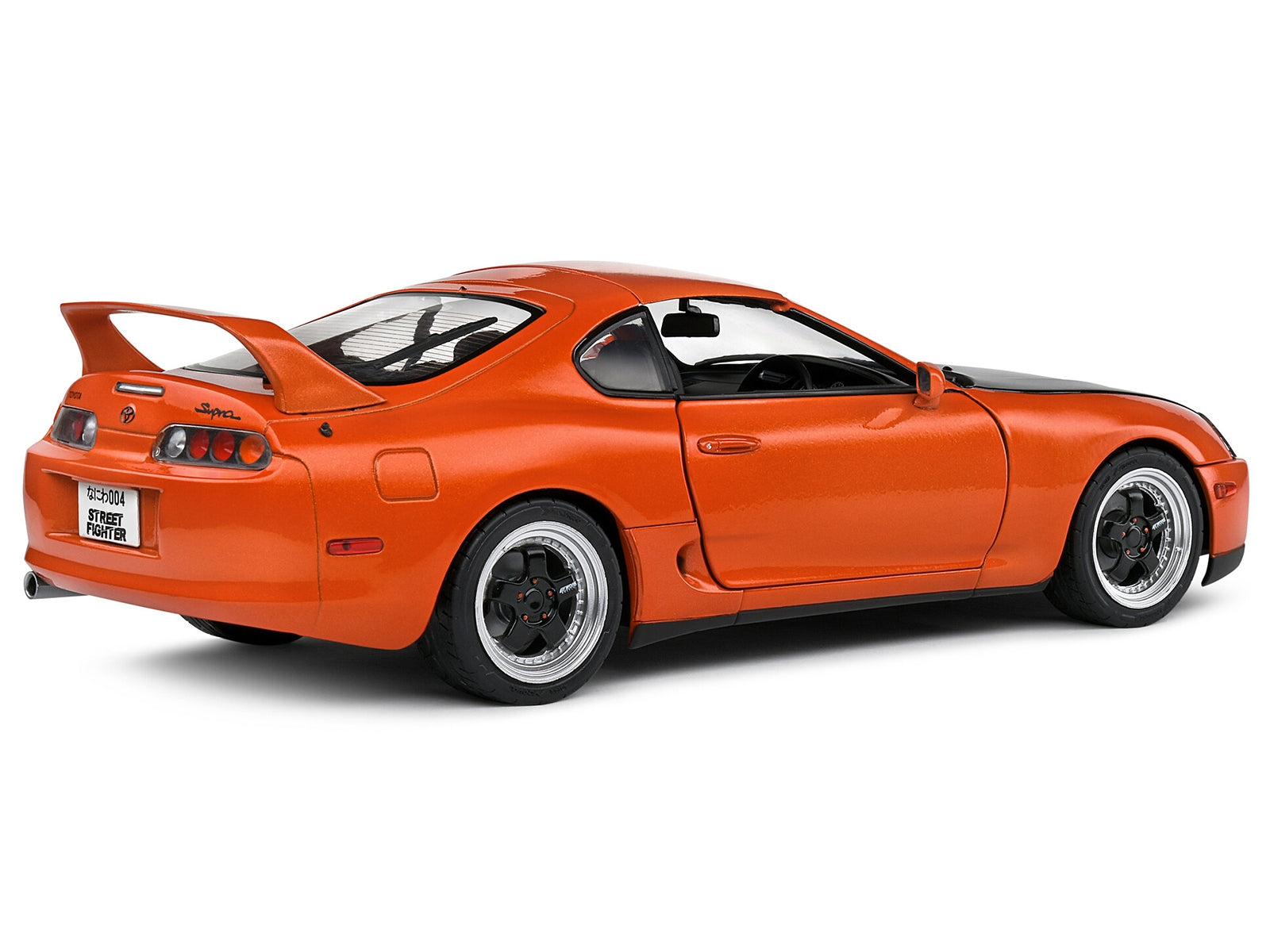 1993 Toyota Supra MK4 (A80) RHD (Right Hand Drive) Orange Metallic with Black Hood 1/18 Diecast Model Car by Solido Solido