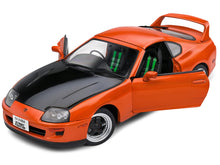 Load image into Gallery viewer, 1993 Toyota Supra MK4 (A80) RHD (Right Hand Drive) Orange Metallic with Black Hood 1/18 Diecast Model Car by Solido Solido
