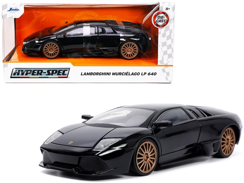 Lamborghini Murcielago LP640 Black with Copper Wheels "Hyper-Spec" Series 1/24 Diecast Model Car by Jada Jada