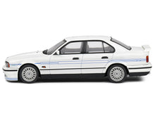 Load image into Gallery viewer, 1994 BMW E34 Alpina B10 BiTurbo White with Blue Stripes 1/43 Diecast Model Car by Solido Solido
