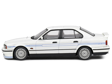 1994 BMW E34 Alpina B10 BiTurbo White with Blue Stripes 1/43 Diecast Model Car by Solido Solido