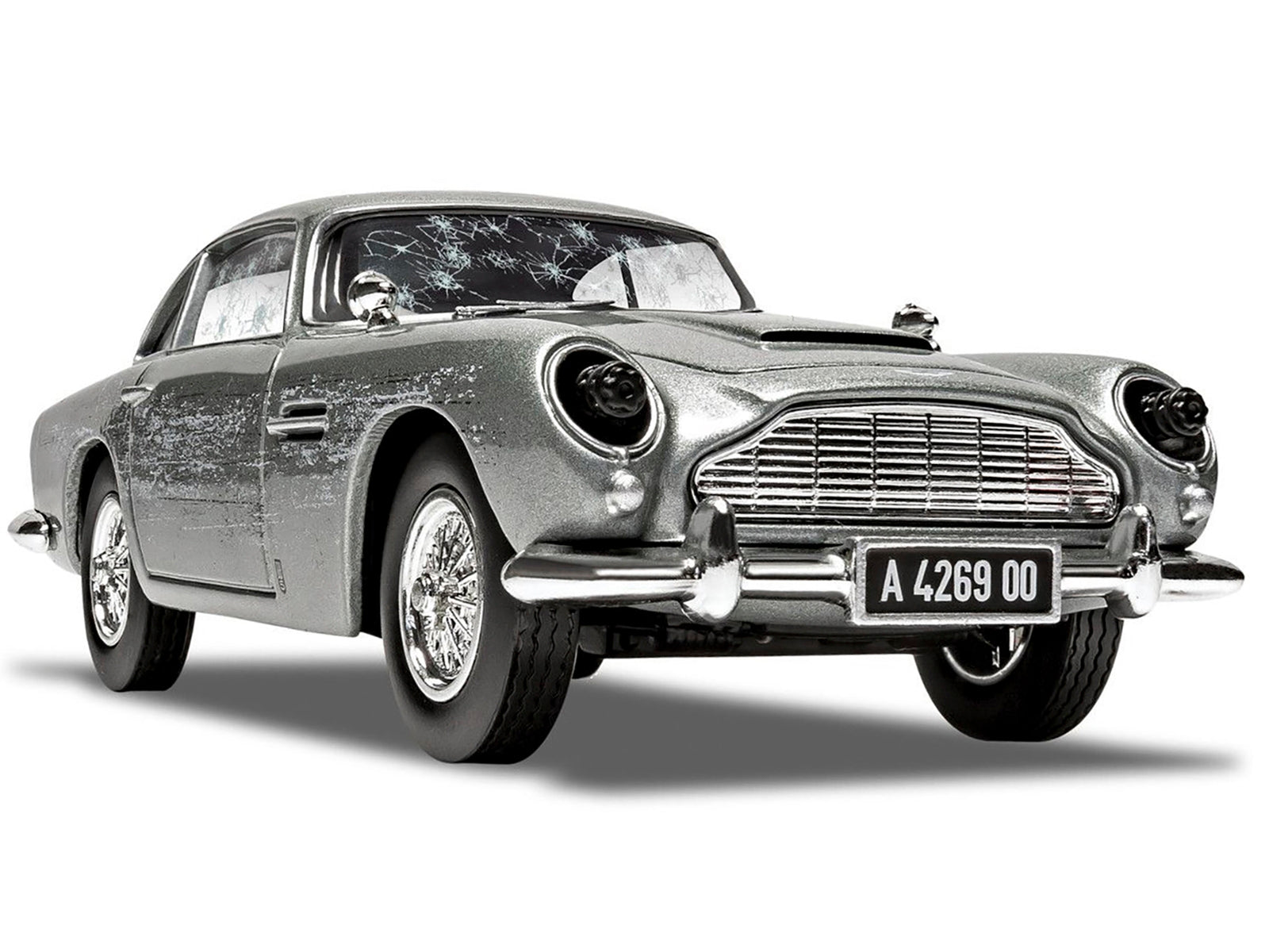 Aston Martin DB5 RHD (Right Hand Drive) Silver (Damaged) James Bond 007 "No Time To Die" (2021) Movie Diecast Model Car by Corgi Corgi