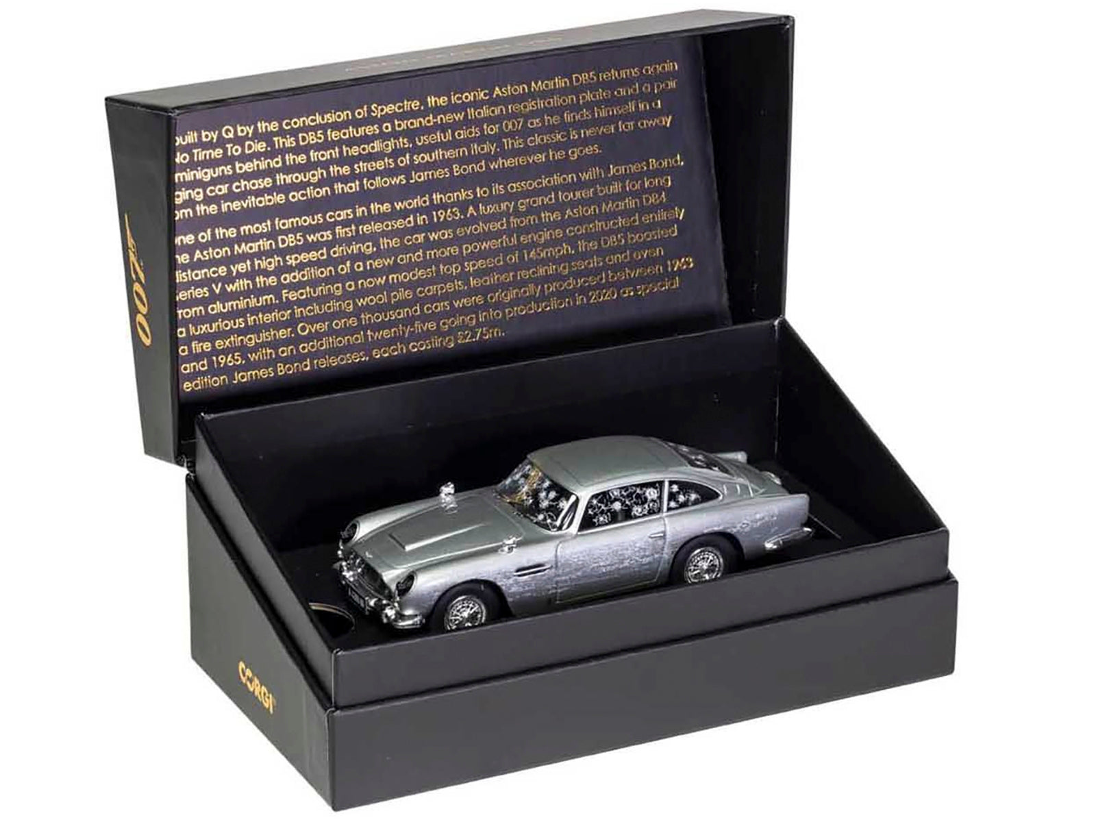 Aston Martin DB5 RHD (Right Hand Drive) Silver (Damaged) James Bond 007 "No Time To Die" (2021) Movie Diecast Model Car by Corgi Corgi